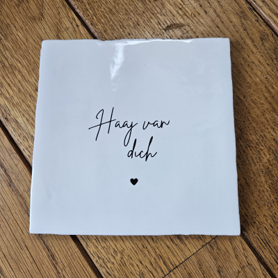 Haaj van dich zwart wit