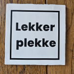 Lekker plekke zwart wit
