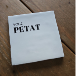 Volle petat zwart wit