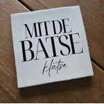 Mit de batse klatse zwart wit