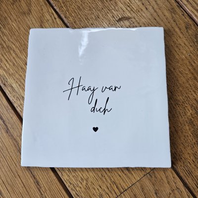 Haaj van dich zwart wit